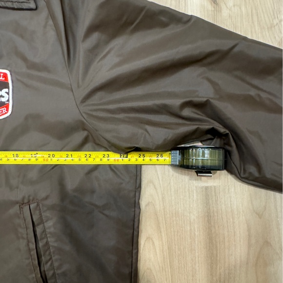 Vintage Men’s Brown L Wind breaker style nylon Hires Rootbeer Delivery Jacket - Picture 8 of 9